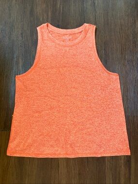 Athleta Heathered Orange Crewneck Tank top women’s size XS